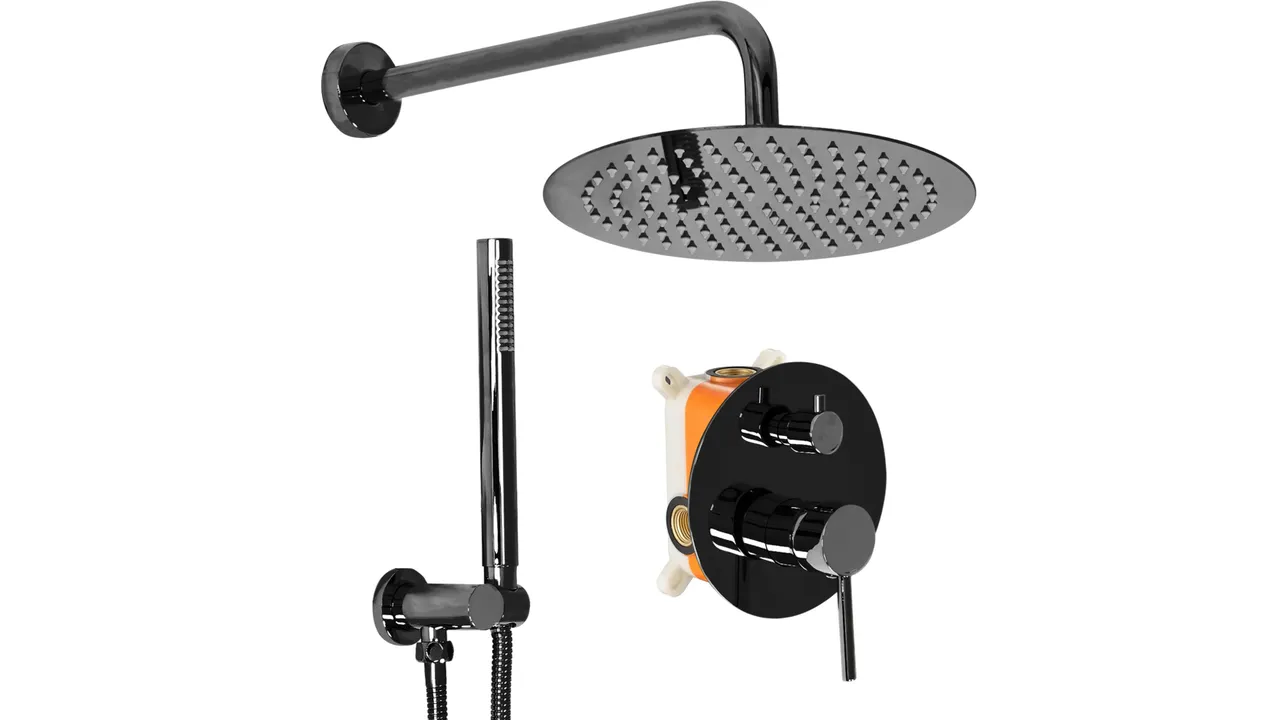 zestaw prysznicowy czarny